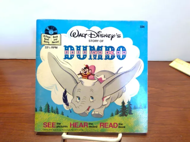 Walt Disney's See Hear Read Book W/ Record - Dumbo