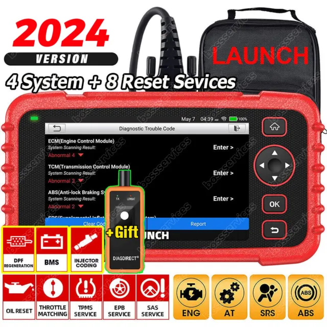 2024 LAUNCH CRP129X PRO+ OBD2 Scanner Car Diagnostic Tool Engine ABS SRS EBP SAS