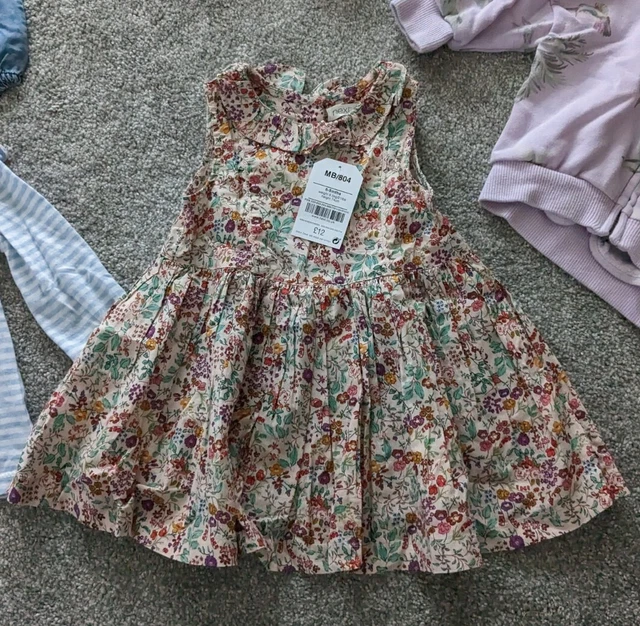 Next Baby Girl Dresses Dungarees Leggings Tops Bundle Size 6-9 Months 12