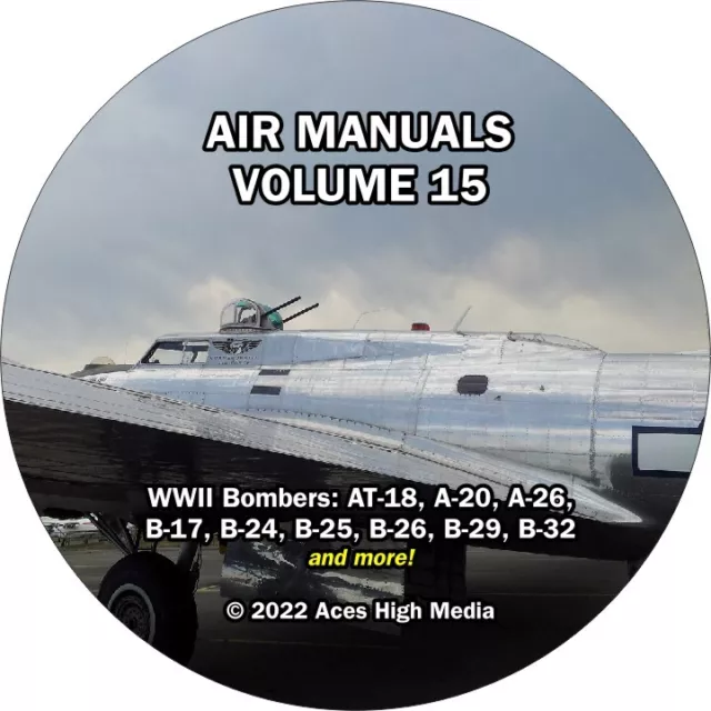 WWII Bombers Flight manuals on CD B-17, B-24, B-25, B-26, B-29, B-32, more!