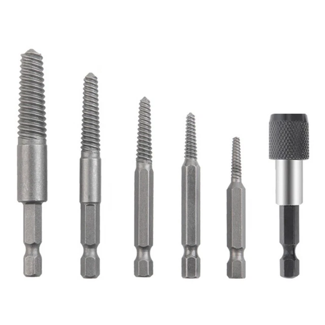 Kit Estrattori Vite Esazionali Ideale per Rimuovere Viti/Bulloni Danneggiati (6Pz)