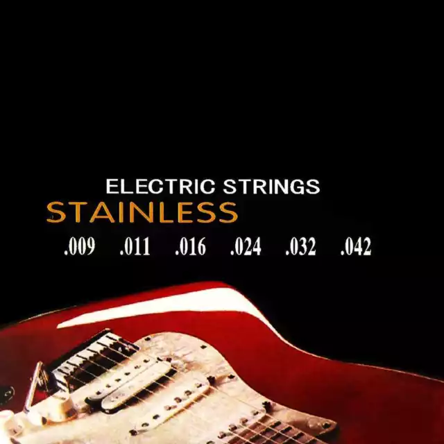 Set Jeu de 6 Cordes Metal Guitare Electriques Légers Tie End Guitar 350L M04