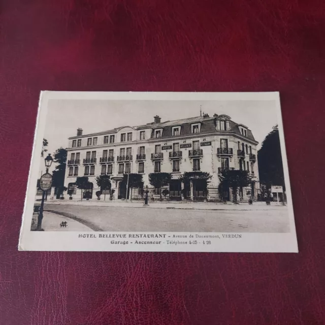 Vintage Postcard Hotel Bellevue Restaurant Verdun