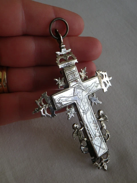 Reliquaire Pendentif Ancien En Argent Massif - Porte-photos Vintage, Bijou Silver Occasion