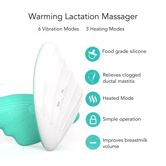 Lactation Massager Milk Duct Breastfeeding Green Chest Rubs