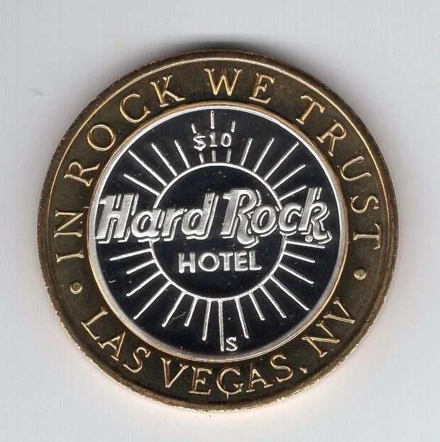 Hard Rock Hotel $10. Las Vegas Casino Gaming .999 Silver Strike Token