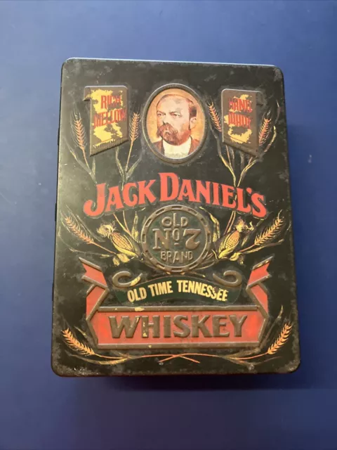 Vintage Jack Daniels No 7 Old Time Tennessee Whiskey Collectors Tin Box Hudson