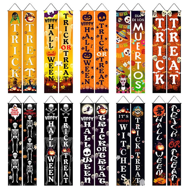 Day Of The Dead Hanging Outdoors Hanging Porch Sign Halloween Ghost Decorati LEI