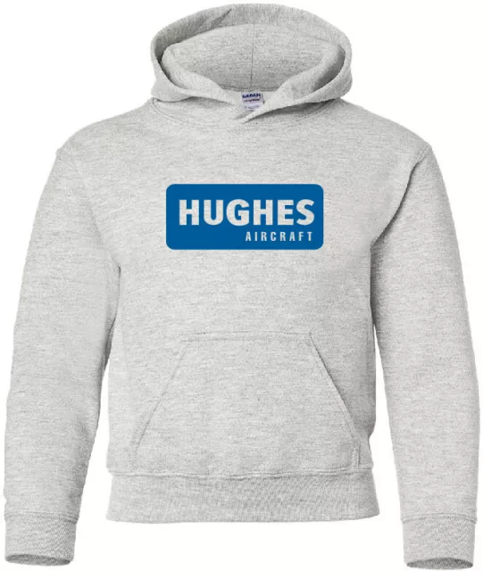 Hughes Aircraft Retro Logo US Airline Hooded Sweatshirt HOODY