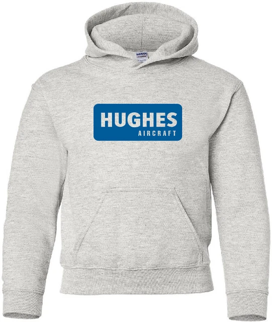 Hughes Aircraft Retro Logo US Airline Hooded Sweatshirt HOODY