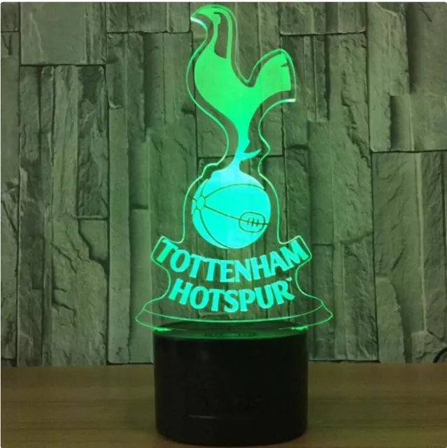 3D LED Tottenham Hotspur FC Night Light Bluetooth Music Table Lamp Home Decor