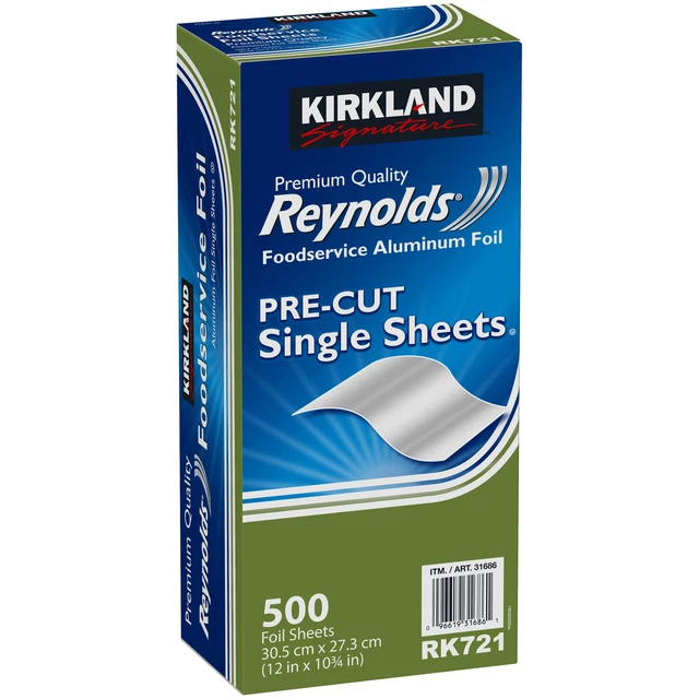 Reynolds Foodservice Aluminum Foil, Pre-Cut Single Sheets, 500-Count