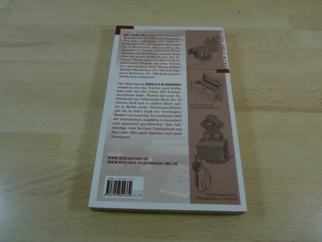 Gerhild Komander: Berlins erstes Telefonbuch 1881 / Taschenbuch 2