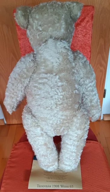 Steiff Teddybär Replik 1908 Weiss 65cm 1994 Limitiert 406041- Zertifikat+OVP 2