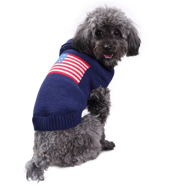 Hund Der Amerikanischen Flagge Katzen-Hunde-Outfits Mittel Groß