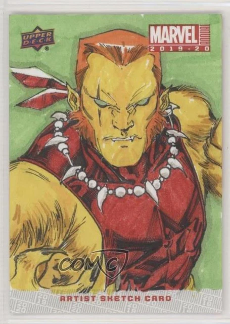 2019-20 Upper Deck Marvel Annual Sketch Cards 1/1 SpiderGuile Auto Sketch 5x5