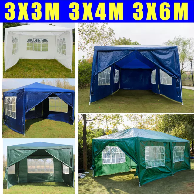 3x6M 3X3M Heavy Duty Gazebo Marquee Canopy Waterproof Garden Patio Party Tent