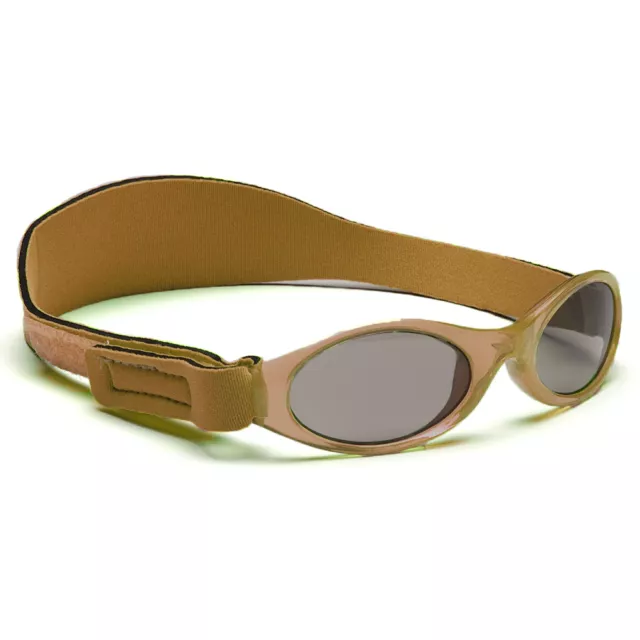 Childs Sunglasses Kidz Banz Adjustable Boys Retro Brown Adventure Strap