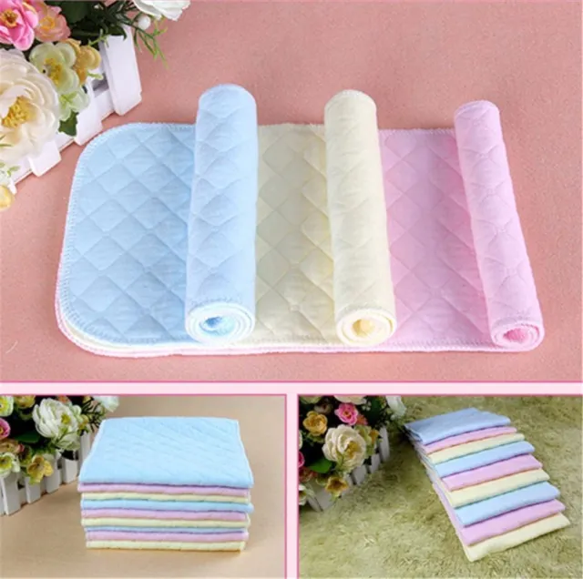 5 PCS Adjustable Reusable Lot Baby Washable Cloth Diaper Nappies White Pink New 2