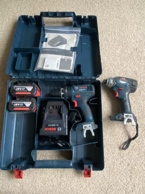 Bosch 18v Combi Drill & Impact Driver GSB1800 With 2x 3ah Batteries