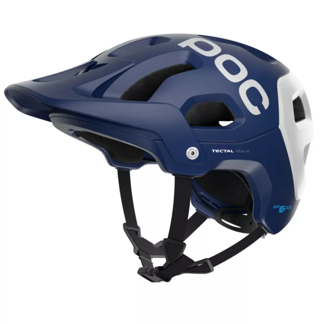 MTB-Helm Fahrradhelm POC Tectal Race SPIN Blau Weiß XS bis S 51 bis 54 cm