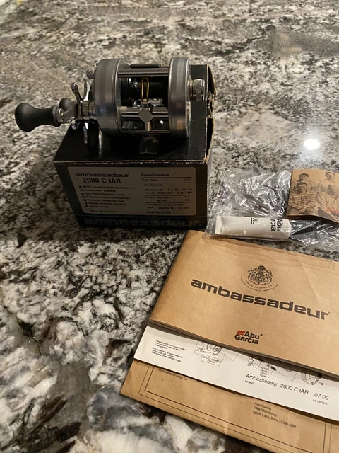 ABU GARCIA 2600C Iar Ambassador Fishing Reel w/ Box & Accessories