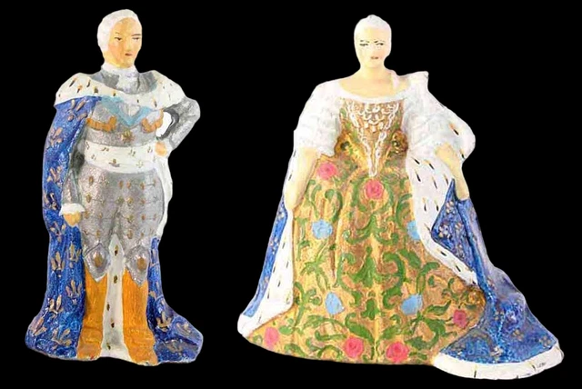 VERTUNNI FIGURINE MARIE D'ANJOU / antique toy soldier EUR