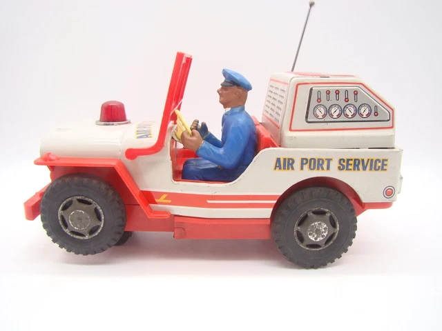 Jouet Ancien Camion De Pompiers Snorkel - Tôle Et Plastique - Fonctionne Avec Piles - Japon