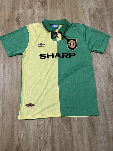 Manchester United Retro Auswärts-Trikot 1992-1994 Gr. L Eric Cantona Nr.7 -Neu-