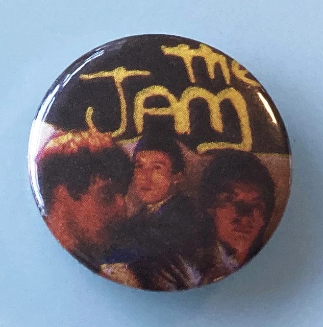 THE JAM SMALL VINTAGE 25 mm BUTTON BADGE FROM THE 1980's POP MUSIC MOD ...