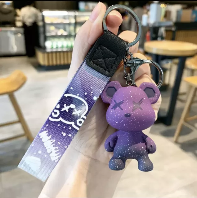 Keychain Cute Cartoon Keychain Couple Car Keychain Bag Pendant purple