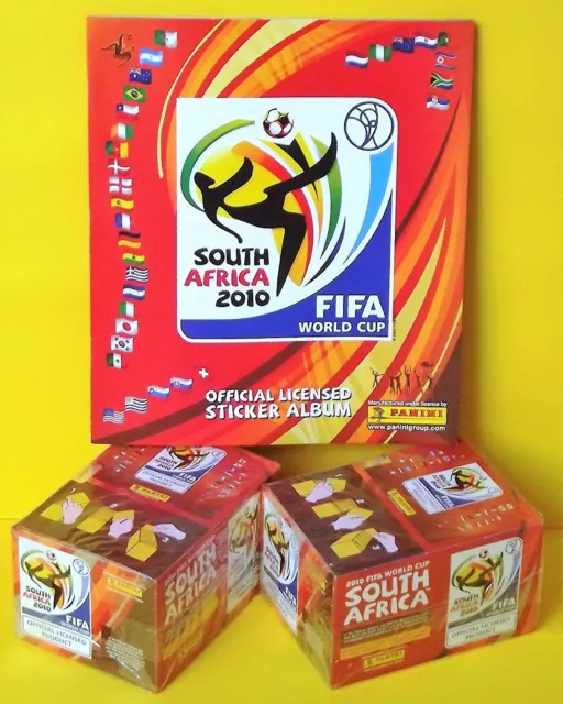 Panini WM 2010 Südafrika - 2 x Display + Leeralbum World Cup