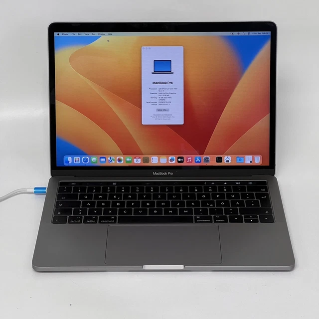Apple MacBook Pro 13.3" 2017 3.5 GHz Intel Core i7 SSD 512GB 16GB RAM Space Gray
