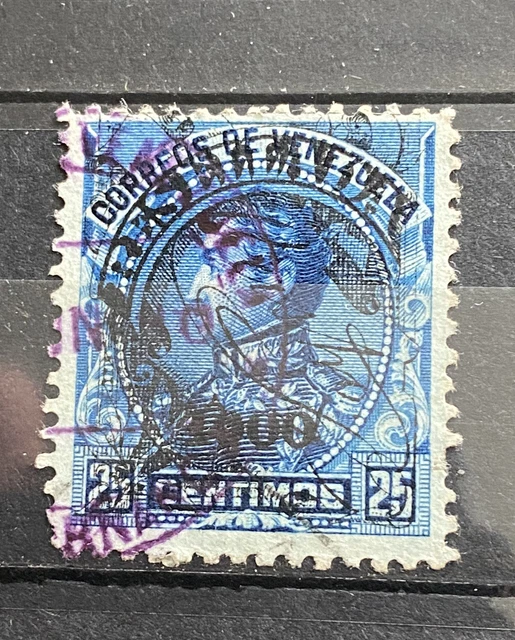 Venezuela 1900 25c Overprint Used High Cat. Value PM33
