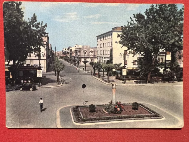Cartolina - Brindisi - Piazzale Stazione e Jolly Hotel - 1963