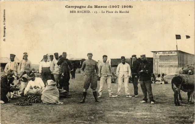 CPA AK MAROC BER-RECHID - La Place du Marche (199396)
