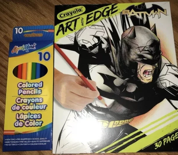 CRAYOLA, ART WITH Edge, Batman Coloring Book ,30 Page With Colored