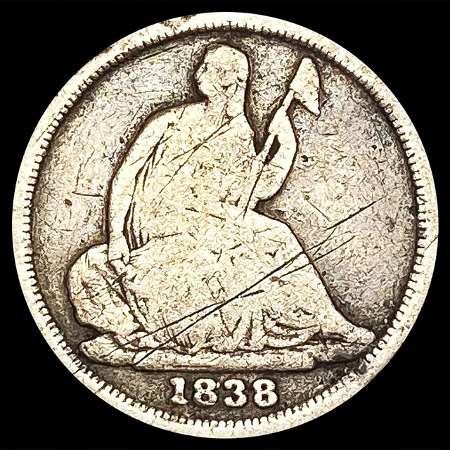 1838-O Seated Liberty Half Dime Coin LIGHTLY CIRCULATED