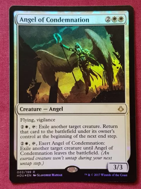 Magic The Gathering HOUR OF DEVASTATION FOIL ANGEL OF CONDEMNATION card MTG