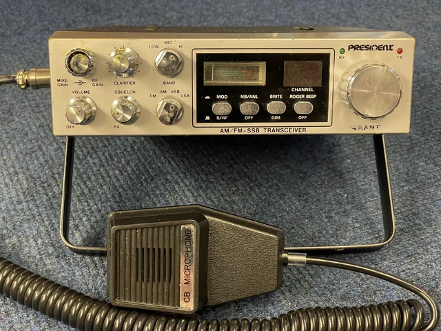 PRESIDENT GRANT CB Radio Multimode AM FM SSB Vintage Classic (BENT ...