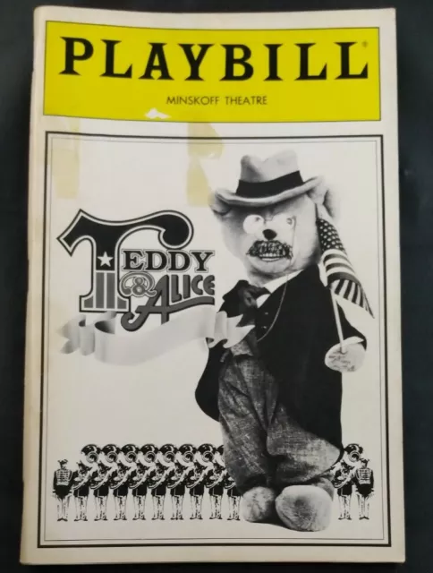 Teddy & Alice Broadway Playbill 1987 Minskoff Theatre NYC Len Cariou Beth Fowler