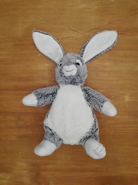 Doudou Peluche Nicotoy Simba Toys Lapin Blanc Gris Bleu Chiné