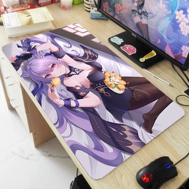 genshin impact keqing Anime Desk Mouse Pad Mat Large Keyboard Mat 40X90cm R2