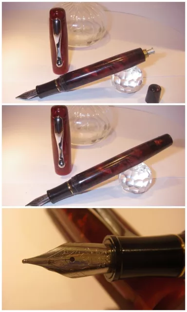 Celluloid fountain pen Hand Made Stylo Triton Blancheurpens - Penna Stilografica