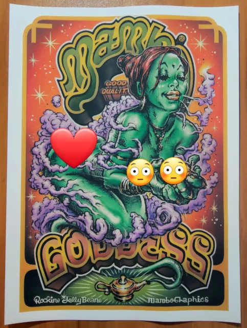 Rockin Jelly Bean Mambo Goddess, Genie In A Bottle POSTER  "Promtional Use Only"