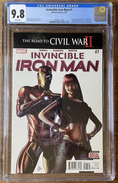 Invincible Iron Man #7, 1st Print, CGC 9.8,  First Appearance of Riri Williams