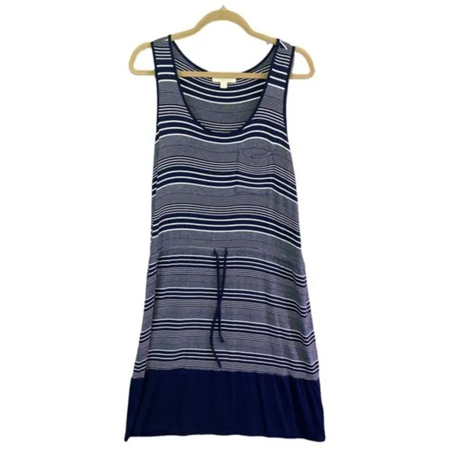 Olive & Oak Dress Blue & White Striped Maxi Size | S