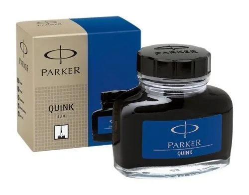 PARKER Quink Inchiostro Bottiglia Blu Per Penna Stilografica (Compra 3 Diventa 1
