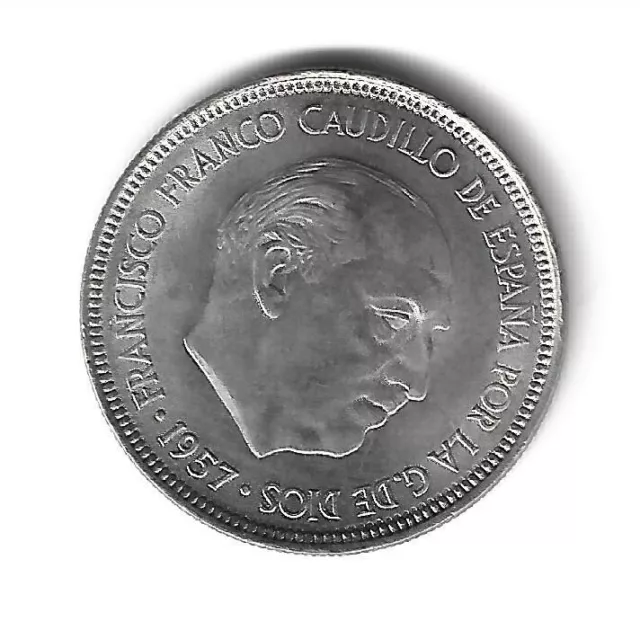 Franco. Moneda De 5 Pesetas De 1957 Estrella 58. Sin Circular Y Perfecta