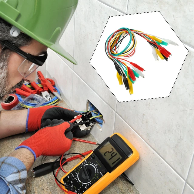 Kit Cavi Multimetro, Cavi Di Prova Con Morsetto A Coccodrillo, Sonda Di Prova, Gancio Di Prova A Molla Cavi Di Prova Elettrici Per Tester Multimetro 90220730